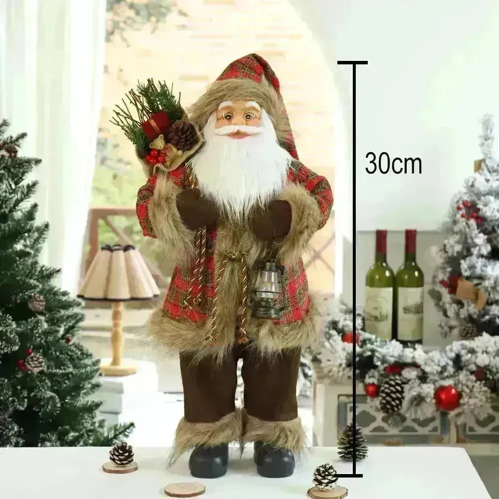 Christmas Decoration Supplies Fabric Santa Claus Doll Props Ornaments - EX-STOCK CANADA