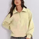 Women's Half Zipper Pullover Long Sleeve Sweatshirt - EX-STOCK CANADA