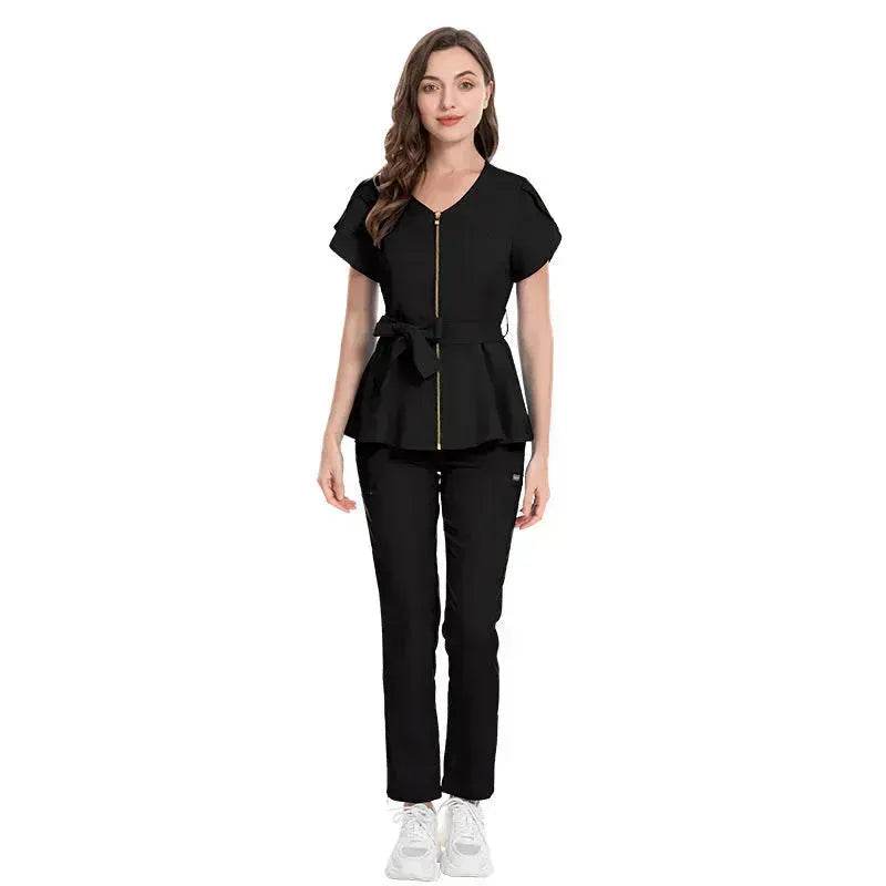 Nurse Lace-up Waist Retraction Surgical Gowns Female Separate Suit Hospital Short Sleeve Brush Hand Clothes Hand Washing Clothes - EX-STOCK Canada