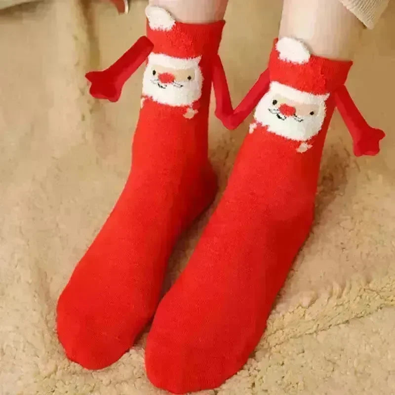 Christmas Stockings Autumn Winter Cotton Magnet Lodestone Hand Tube Socks - EX-STOCK CANADA