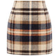 Women's High Waist Plaid Tight Pencil Wool Mini Skirt - EX-STOCK Canada