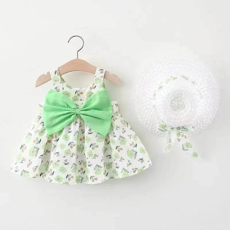 Casual Newborn Baby girl Printed Bow Princess Dress - EX-STOCK Canada