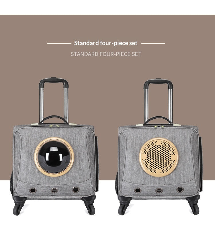 Universal-wheel Portable Pet Travel Carrier | EX-STOCK Canada 