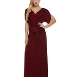 4XL Big Size Dress Elegant Women Long wrap Dresses Summer Dresses - EX-STOCK CANADA