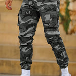Multi-pocket Camouflage Ankle-tied Men's Military Casual Cargo Slim fit Pants trouser - EX-STOCK Canada