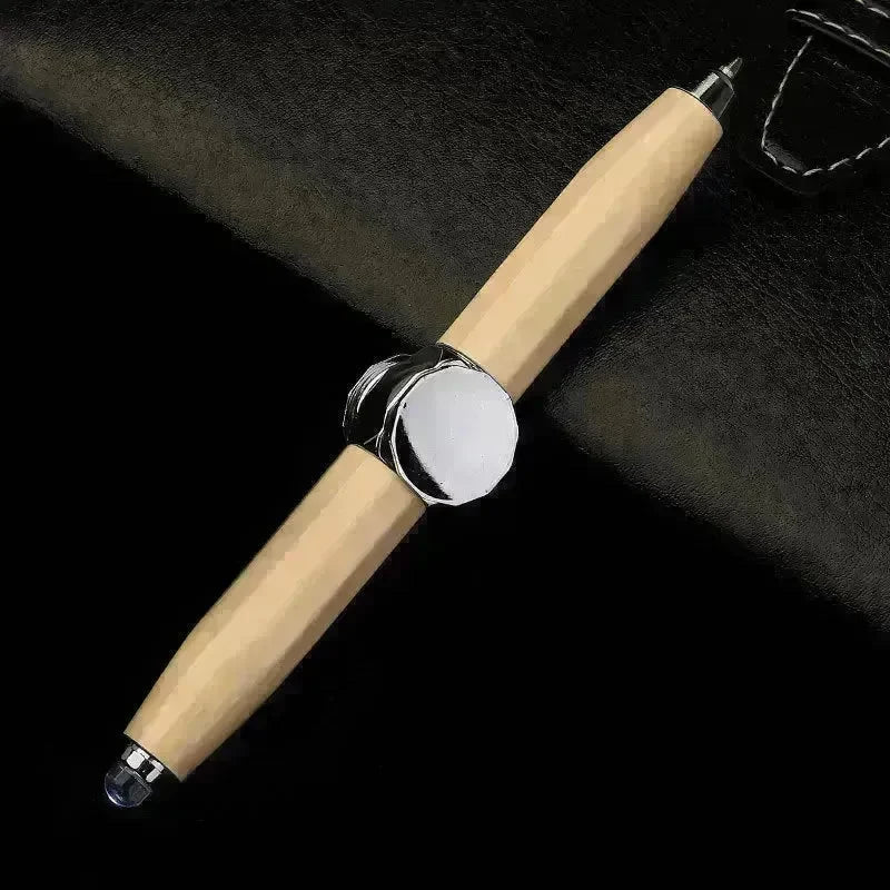 Creative Multi-Function LED Pen Spinning Decompression Gyro Metal Ballpoint Pen Fashion Office School Supplies Writing Pens - EX-STOCK CANADA