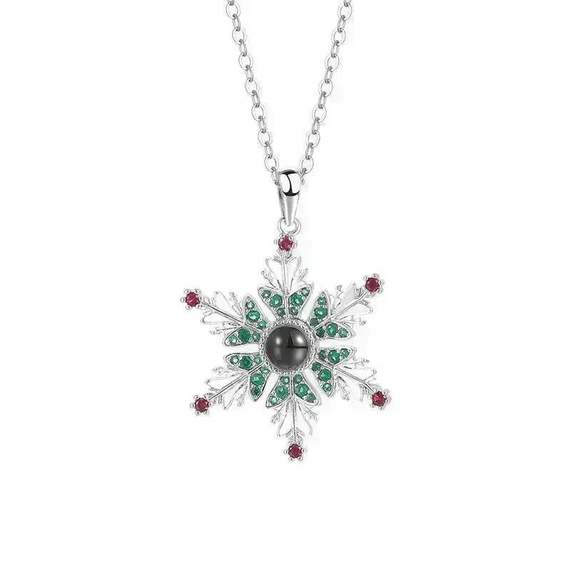 Snowflakes Christmas Necklace gift for women - EX-STOCK CANADA