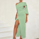 Women's Simple One-shoulder Sleeveless Party Dinner Dress EX-STOCK Canada 