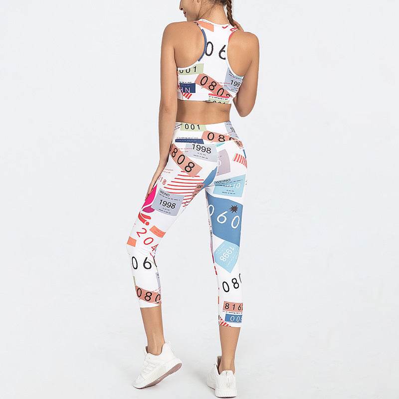 2pcs Women's Printed fitness Gym Workout Outfit set - EX-STOCK Canada