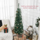 5ft Pencil Christmas Tree, Artificial Christmas With Pine Needles, Realistic Branches, Pine Cones, Metal Base, Green EX-STOCK Canada 