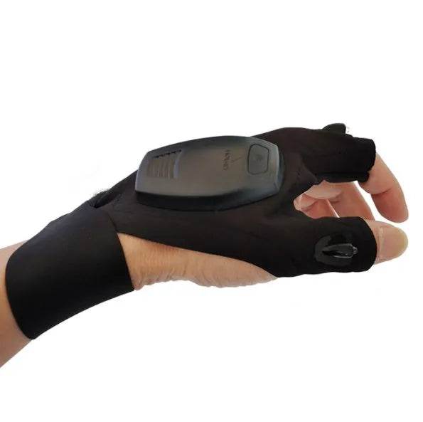 LED Outdoor Flashlight Fishing Half Finger Sports Lighted Gloves - EX-STOCK Canada