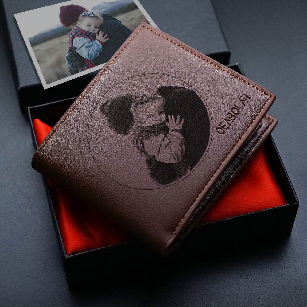 Custom Men's leather Wallet Zipper Valentine's Day gift Personalized Men's Wallet - EX-STOCK Canada