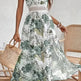 Elegant Spring chic Vacation Resort floral summer maxi dress - EX-STOCK CANADA