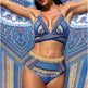 Women's Split Cross Strap Retro Ethnic Style Swimsuit - EX-STOCK Canada