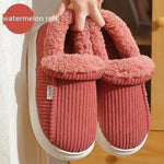 Ankle Wrap Cotton Slippers Winter Women's Plus Size Thickened Fleece-lined Warm Slugged Bottom - EX-STOCK Canada