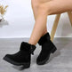 Warm Plush Boots Winter Fashion Side-Zipper Snow Boot For Women Outdoor Thickened Low-heeled Shoes - EX-STOCK CANADA