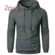 Men's Jacquard Sweatshirt Long-sleeved Hoodie Warm Color  Sports Pullover Top - EX-STOCK CANADA