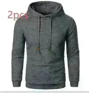 Men's Jacquard Sweatshirt Long-sleeved Hoodie Warm Color  Sports Pullover Top - EX-STOCK CANADA