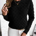 Pullover Round Neck Long Sleeves Knitwear Cashmere sweater Top women - EX-STOCK Canada