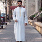 Muslim Middle East Long Sleeve Embroidered Casual Ethnic Robe - EX-STOCK Canada