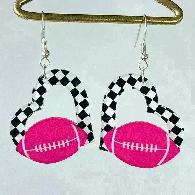 Acrylic Earrings Christmas Cute Cartoon Christmas Santa Claus Tree Football Lightning Earrings Jewelry - EX-STOCK CANADA