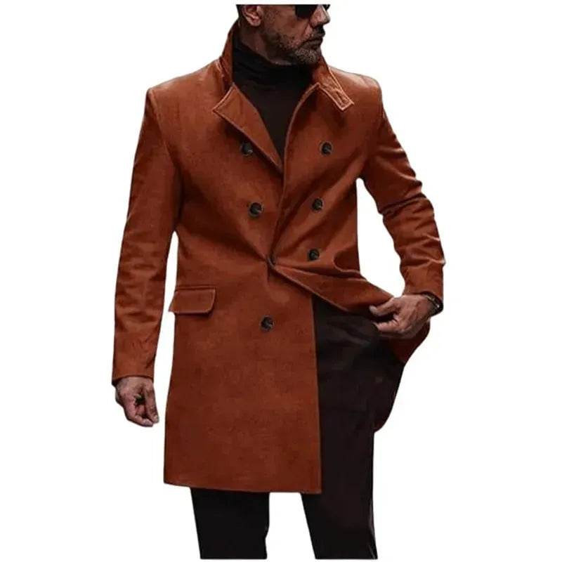 Warm Autumn Winter Lapel Casual long Business Coat for Men - EX-STOCK Canada