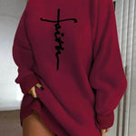 Autumn Winter Oversized Mini Sweatshirt Dress - EX-STOCK Canada