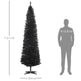 7FT Artificial Christmas Tree, Pencil Christmas Tree With Realistic Branches, Stable Stand, Black EX-STOCK Canada 