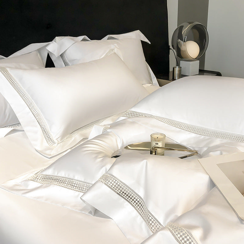 Long-staple Cotton Fitted Sheet Duvet Cover Four-piece Set EX-STOCK Canada 