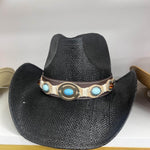 Summer Outdoor Ethnic Style Felt and Straw Cowboy Hat - EX-STOCK Canada