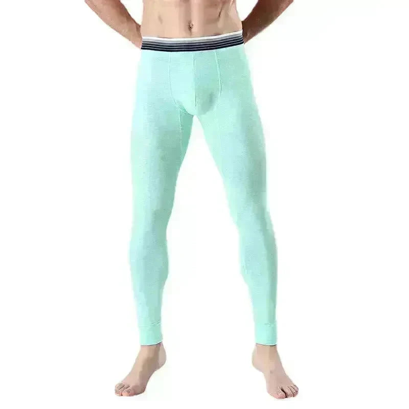 Men's Cropped Long Johns Warm-keeping Pants Cotton Belly-contracting Thin Bottoming Trousers - EX-STOCK CANADA