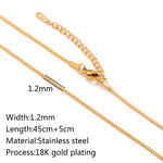 Stainless Steel Vacuum Vapor Plating 18K Gold Color Protection Lip Chain Necklace - EX-STOCK Canada