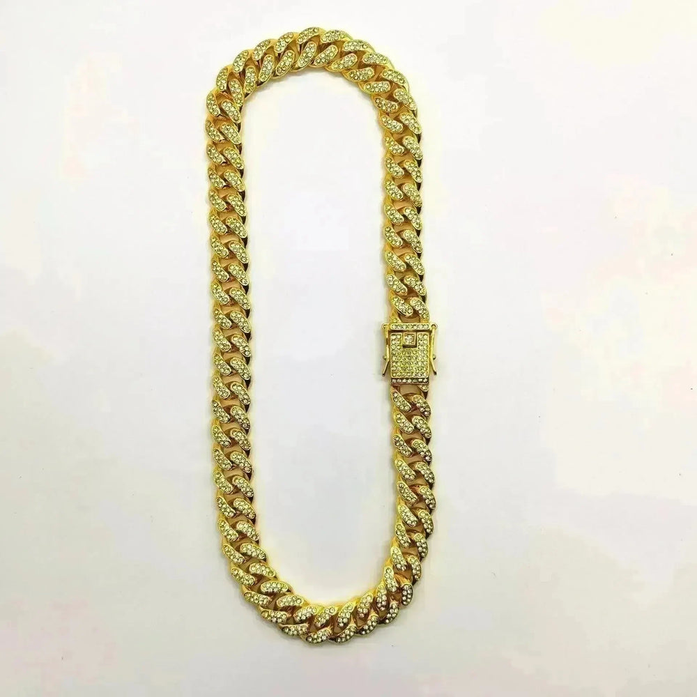 Alloy Line Cuban Link Chain Diamond Bracelet - EX-STOCK CANADA