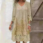 Flowers Lace Dress Summer Solid Color Womens Clothing - EX-STOCK CANADA