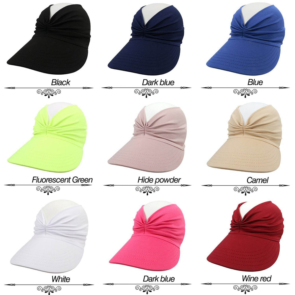 Summer Beach Visor Sun Hat for women Cross-border Spring Open Top UV protection Visor Hat - EX-STOCK Canada