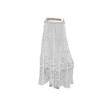 Spring Summer Crochet Lace Patchwork A- Line Beach Skirt Holiday Style Hollow-out flared flowy Maxi Skirt - EX-STOCK Canada