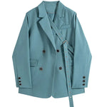 Design Niche Laced Blue Blazer Women - EX-STOCK CANADA