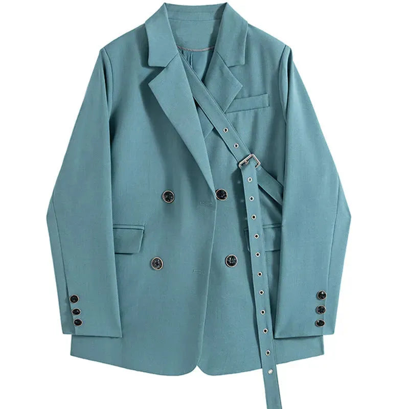 Design Niche Laced Blue Blazer Women - EX-STOCK CANADA