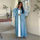 Abaya two piece set Elegant Satin Plain Color Abaya Kimono Open front Abaya Dubai Abaya wear for Middle East Women - EX-STOCK Canada