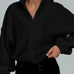 Women's Polar Fleece Sports Velvet Stand Collar Zipper Jacket - EX-STOCK Canada