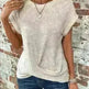 Casual Summer Short-sleeved Waffle blouse Top Summer New Solid Color Casual Evening Top For Women - EX-STOCK CANADA