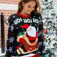 Knited Christmas Sweaters With Santa Claus Patterns Tops Winter Sweet Christmas Snowflake Pullovers For Women Clothes - EX-STOCK CANADA