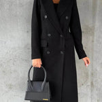 Classy Fashion Long Winter Coat Office Workwear for ladies Long Blazer overcoat - EX-STOCK Canada