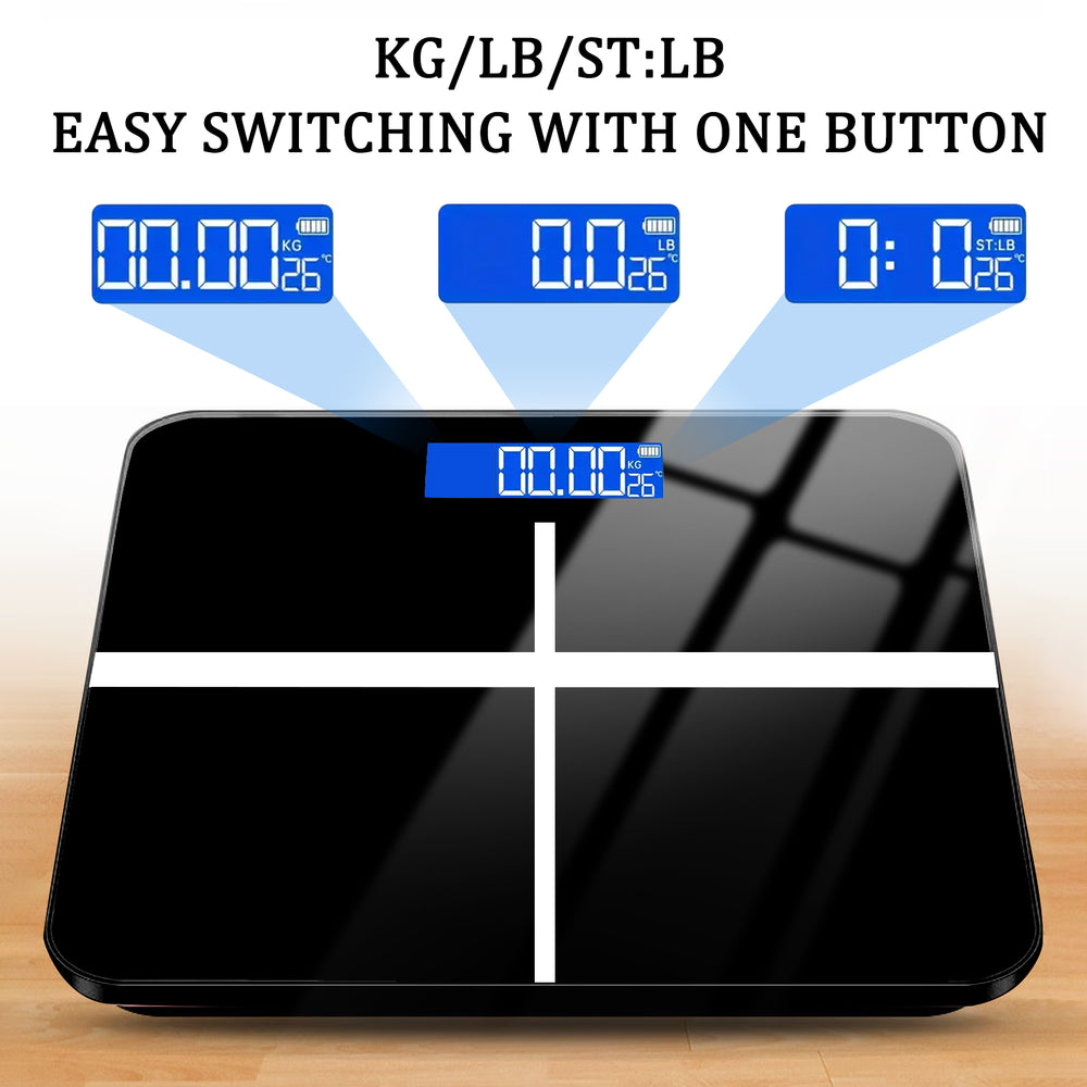 Balance électronique de 180 kg, balance de haute précision, avec écran LCD haute définition et affichage de la température, unités KG/LB interchangeables, durable et sûre, adaptée à divers scénariosEX-STOCK Canada 