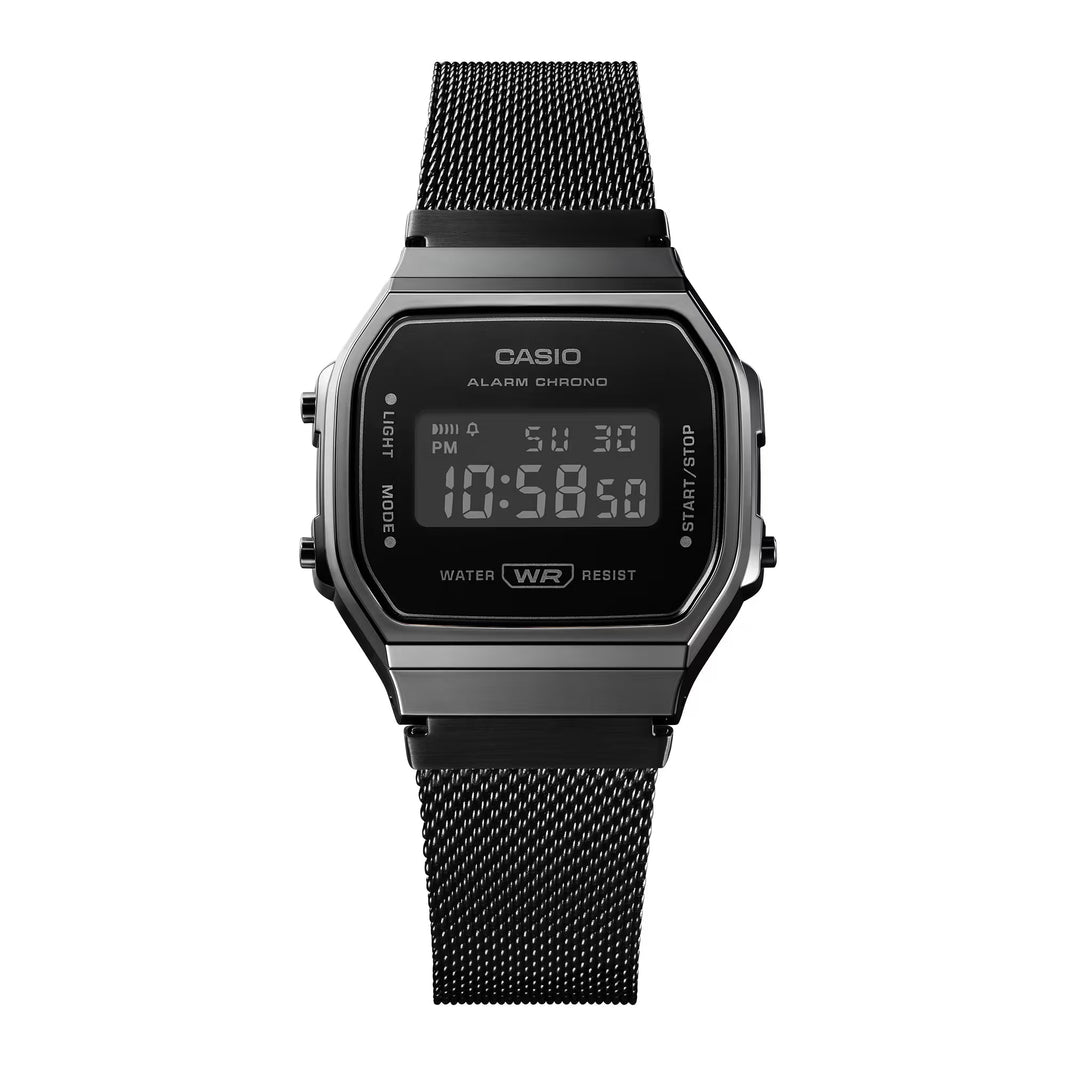 CASIO Iconic Go Retro Gunmetal case And Black | A168WEMB-1B 