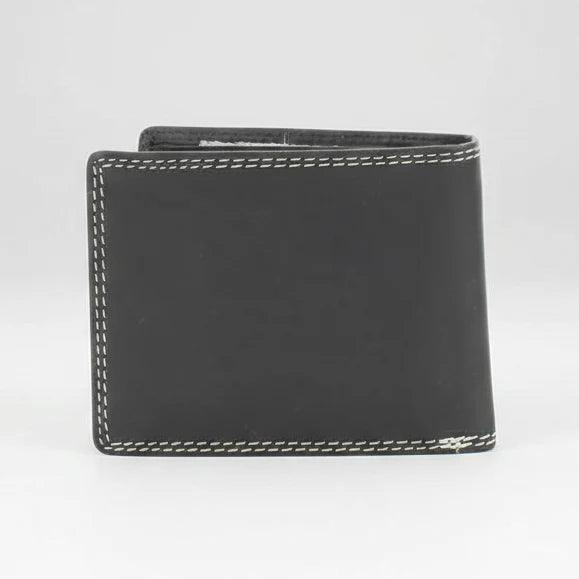 Men’s Cow Leather Wolf Embossed Bifold Wallet 