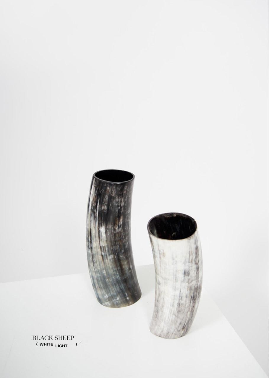 Ankole & Gyr Horn Dark Vase EX-STOCK Canada 