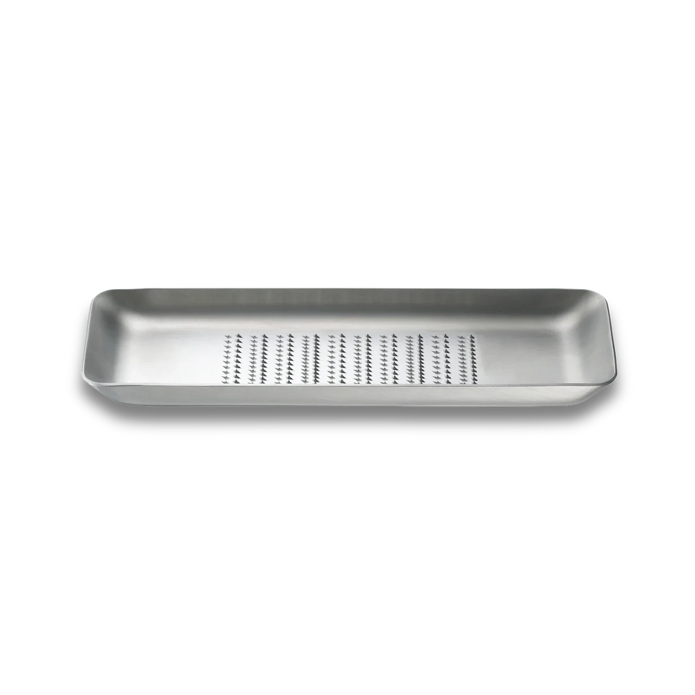 Eatoco Oros L Large Grater – Japanese Stainless Steel Tray Zester & Condiment Grater 