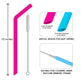 AWESOME REUSABLE RAINBOW SILICONE STRAWS (PACK OF 6 + CLEANING BRUSH) EX-STOCK Canada 