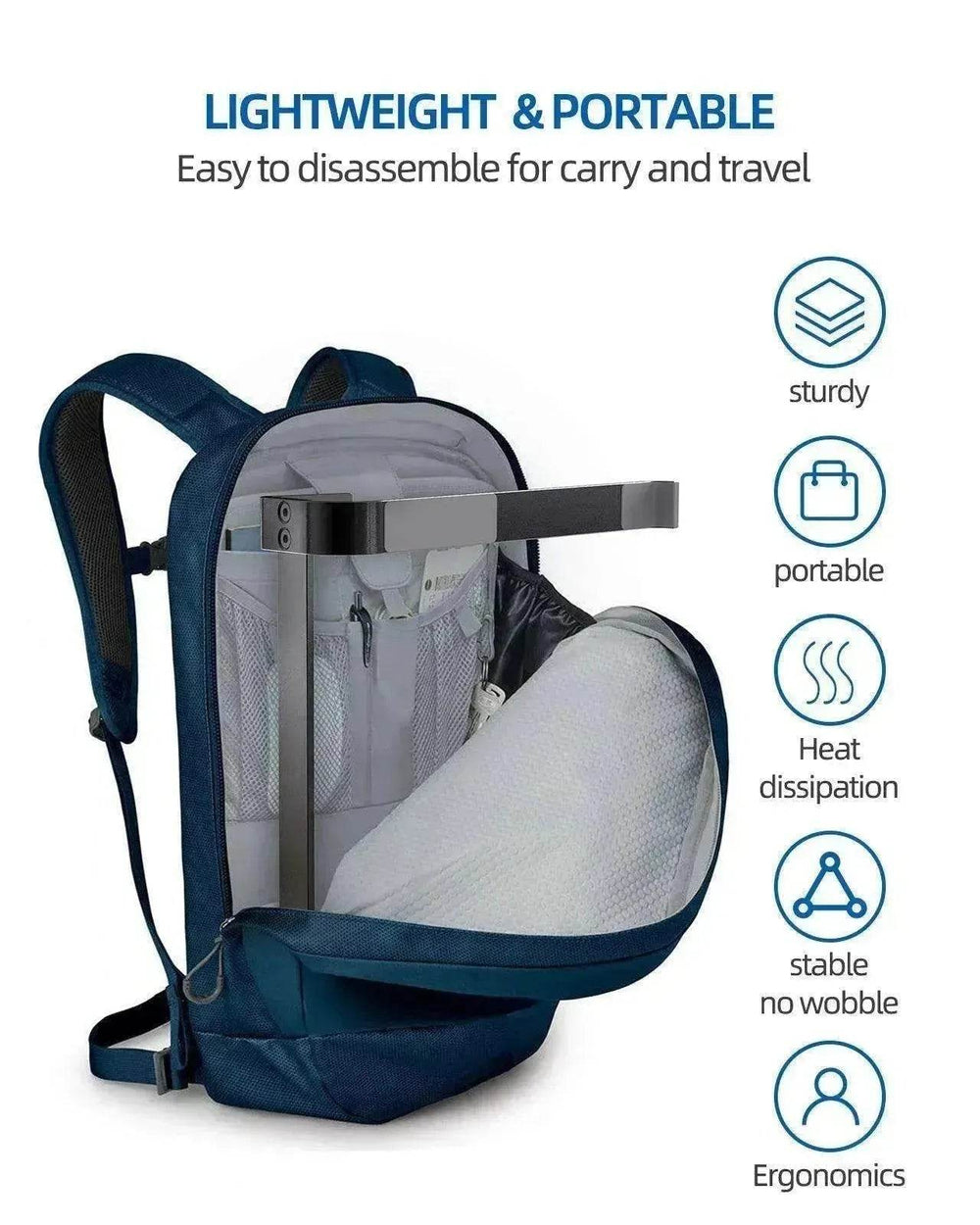 Alum. Portable Laptop Stand: Ventilated, Ergo Holder - EX-STOCK Canada